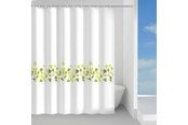 Rengöring - Gedy Green Leaves Shower Curtain 120 x 200 cm - 12330