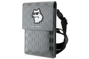 Väskor - Karl Lagerfeld Case KLWBSAKHPCG Handbag - Silver Saffiano Monogram Choupette - 3666339170639