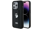 Mobile - Covers & Cases - Karl Lagerfeld Gripstand Saffiano Choupette Pins case for iPhone 14 Pro - black - 3666339207410