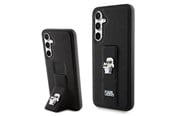 Mobile - Covers & Cases - Karl Lagerfeld Gripstand Saffiano Karl&Choupette Pins case for Samsung Galaxy S23 FE - black - 3666339218621