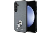 Mobile - Covers & Cases - Karl Lagerfeld KLHCS24MPSAKCMPG S24+ S926 hardcase gray/gray Saffiano Karl & Choupette Metal Pin - 3666339242060