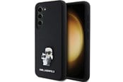 Mobile - Covers & Cases - Karl Lagerfeld Silicone Karl&Choupette Metal Pin case for Samsung Galaxy S23 - black - 3666339242176