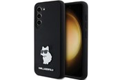 Mobile - Covers & Cases - Karl Lagerfeld Silicone Choupette Metal Pin case for Samsung Galaxy S23 - black - 3666339242206