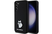 Mobile - Covers & Cases - Karl Lagerfeld Silicone Choupette Metal Pin case for Samsung Galaxy S23+ - black - 3666339242213