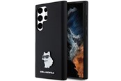 Mobile - Covers & Cases - Karl Lagerfeld Silicone Choupette Metal Pin case for Samsung Galaxy S23 Ultra - black - 3666339242220