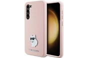 Mobile - Covers & Cases - Karl Lagerfeld Silicone Choupette Metal Pin case for Samsung Galaxy S23+ - pink - 3666339242244