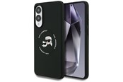Mobile - Covers & Cases - Karl Lagerfeld Silicone nauble Heads And Circle MagSafe case for Samsung Galaxy S25 Edge - black - 3666339477066