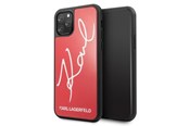 Mobile - Covers & Cases - Karl Lagerfeld Signature Glitter Case for iPhone 11 Pro Max - Red - 3700740467589
