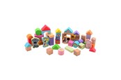 Träleksaker - Johntoy Woezel & Pip - Wooden Blocks in a Barrel 50 pcs. - 80177