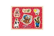 Pusselspel - Rasmus Klump - Wooden Peg Puzzle - Friends - 7443