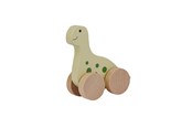 Babyleksaker - Barbo Baby Wooden Animals On Wheels - Dino - 6085