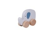 Babyleksaker - Barbo Baby Wooden Animals On Wheels - Elephant - 6086