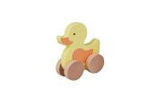 Babyleksaker - Barbo Baby Wooden Animals On Wheels - Duck - 6087