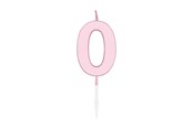Leksaker - Globos Cake candle 4.5cm Pastel Pink no. 0 - 1110