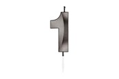 Leksaker - Globos Cake Candle 6cm Metallic Black no. 1 - 1061