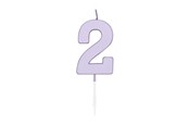 Leksaker - Globos Cake candle 4.5cm Pastel Lilac no. 2 - 1212