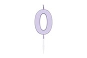 Leksaker - Globos Cake candle 4.5cm Pastel Lilac no. 0 - 1210