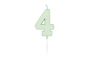 Leksaker - Globos Cake candle 4.5cm Pastel Mint no. 4 - 1194