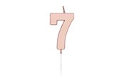 Leksaker - Globos Cake Candle 4.5cm Metallic Rose Gold no. 7 - 1097