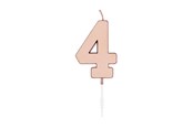 Leksaker - Globos Cake Candle 4.5cm Metallic Rose Gold no. 4 - 1094