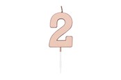 Leksaker - Globos Cake Candle 4.5cm Metallic Rose Gold no. 2 - 1092