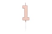 Leksaker - Globos Cake Candle 4.5cm Metallic Rose Gold no. 1 - 1091