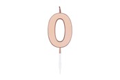 Leksaker - Globos Cake Candle 4.5cm Metallic Rose Gold no. 0 - 1090