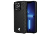 Mobile - Covers & Cases - BMW Leather Diamond Pattern Case for iPhone 14 Pro - Black - 3666339066543