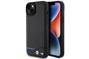 Mobile - Covers & Cases - BMW Leather Carbon Case for iPhone 15 Plus - Black - 3666339143848