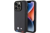 Mobile - Covers & Cases - BMW BMHCP15L22PTDK iPhone 15 Pro 6.1 black/black Leather Stamp Tricolor - 3666339143367