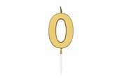 Leksaker - Globos Cake Candle 4.5cm Metallic Gold no. 0 - 1070