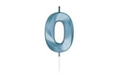 Leksaker - Globos Cake Candle 6cm Metallic Light Blue no. 0 - 1050