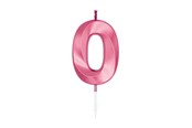 Leksaker - Globos Cake Candle 6cm Metallic Light Pink no. 0 - 1040