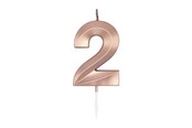 Leksaker - Globos Cake Candle 6cm Metallic Rose Gold no. 2 - 1032