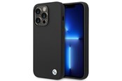 Mobile - Covers & Cases - BMW Silicone Metal Logo Case for iPhone 14 Pro Max - Black - 3666339090456