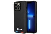 Mobile - Covers & Cases - BMW BMHMP14X22PTDK iPhone 14 Pro Max 6.7 "black / black Leather Stamp Tricolor Magsafe - 3666339089337
