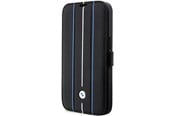 Mobile - Covers & Cases - BMW BMBKP14L22RVSK iPhone 14 Pro 6.1" black/black bookcase Leather Stamp Blue Lines - 3666339097097