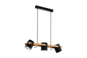 Lampor - EGLO Stars of Light HORNWOOD LÅNGBORD 3L SVART/TRÄ - 43045