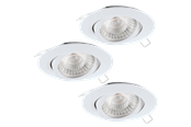 Lampor - EGLO TEDO 1 INBYGGD SET TILT 40GR 3X5W 3-STEG VIT - 95357