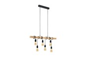 Lampor - EGLO TOWNSHEND LÅNGBORD 6L SVART/TRÄ - 95499