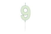 Leksaker - Globos Cake candle 4.5cm Pastel Mint no. 9 - 1199