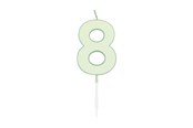 Leksaker - Globos Cake candle 4.5cm Pastel Mint no. 8 - 1198