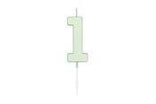 Leksaker - Globos Cake candle 4.5cm Pastel Mint no. 1 - 1191