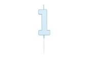 Leksaker - Globos Cake candle 4.5cm Pastel Blue no. 1 - 1181
