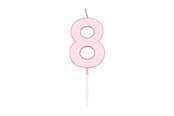 Leksaker - Globos Cake candle 4.5cm Pastel Pink no. 8 - 1118