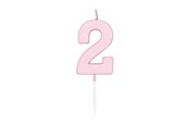 Leksaker - Globos Cake candle 4.5cm Pastel Pink no. 2 - 1112