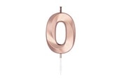 Leksaker - Globos Cake Candle 6cm Metallic Rose Gold no. 0 - 1030