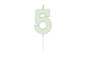 Leksaker - Globos Cake candle 4.5cm Pastel Mint no. 5 - 1195