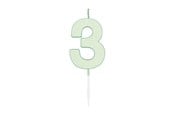 Leksaker - Globos Cake candle 4.5cm Pastel Mint no. 3 - 1193
