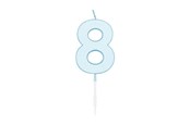 Leksaker - Globos Cake candle 4.5cm Pastel Blue no. 8 - 1188